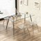 Costway Dining Chair Set of 4 with Heavy-Duty Electroplated Metal Legs Curved Back Armless